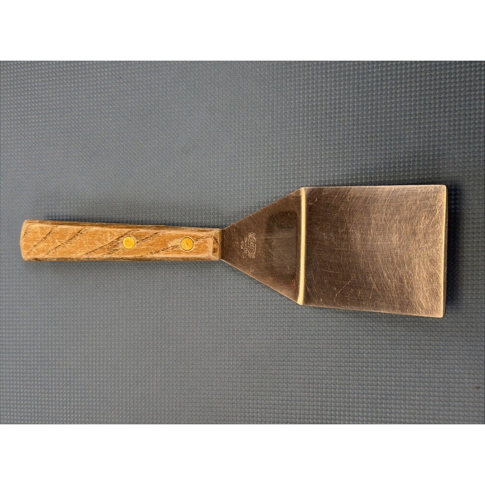 VTG Ekco USA Stainless Spatula Turner Riveted wood Handle